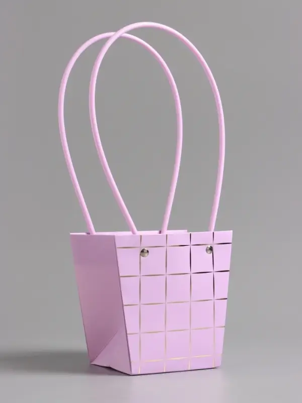 Сумка для цветов лиловая влагостойкая, 13x9.5x13±5% см Сумка для цветов лиловая влагостойкая, 13x9.5x13±5% см