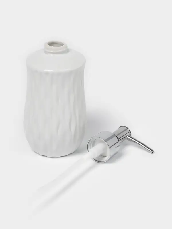 Набор аксессуаров для ванной комнаты Доляна &laquo;Течение&raquo;, 4 предмета, дозатор 350 мл, мыльница, два стакана 300 мл, белый