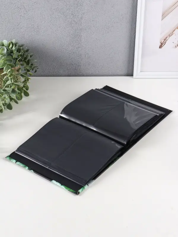 Фотоальбом "Флора" 304ф 10X15см, ПП карм., 2ф на стр, черные страницы