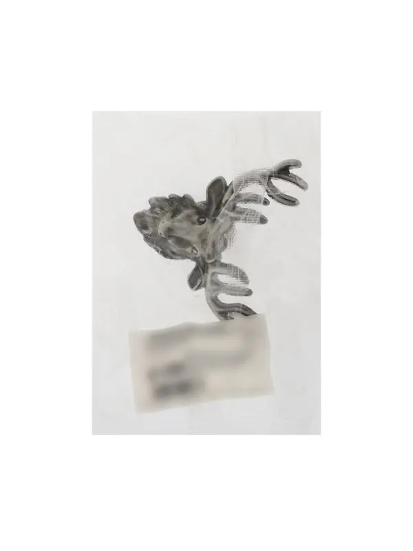 Ручка-кнопка CAPPIO PRO &laquo;Олень&raquo; 66&times;55 мм, цвет старинное серебро