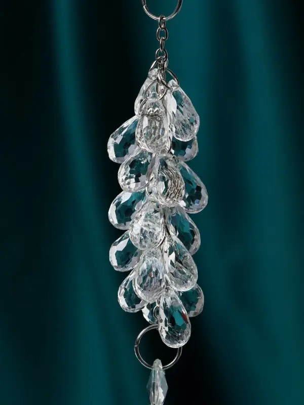 Украшение ёлочное "Льдинка" гроздь кристалл, 18х2,5 см, прозрачный