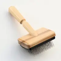 Щетка - пуходёрка &laquo;Премиум&raquo;, основание 80&times;60 мм, без капель, для длинношерстных животных, дерево