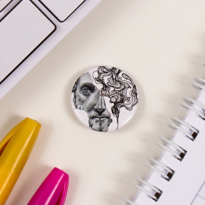 Значки закатные набор 8 шт d=25 мм Значки закатные набор 8 шт d=25 мм "Белые" 16,5х17 см