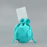Мешочек подарочный замшевый &laquo;Подарок&raquo;, тиффани, тиснение, 9&times;12 см &plusmn; 1.5 см
