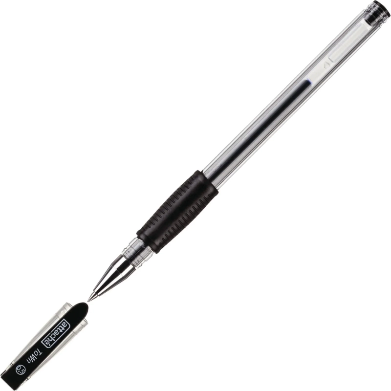 Ручка гелевая неавтомат. Attache Town 0,5мм с резин.манжеткой черный