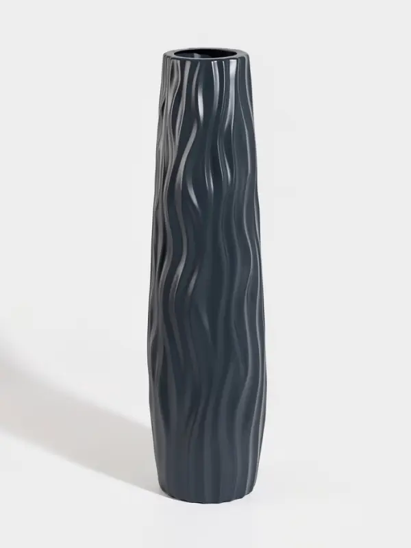 Ваза напольная &laquo;Логанс&raquo;, 58&times;11 см, пластик, серая