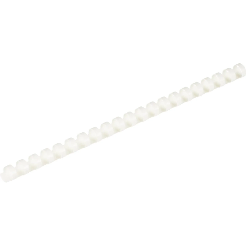 Пружины для переплета пластиковые 21 кольцо, 10 мм, (белые), 100 шт./уп