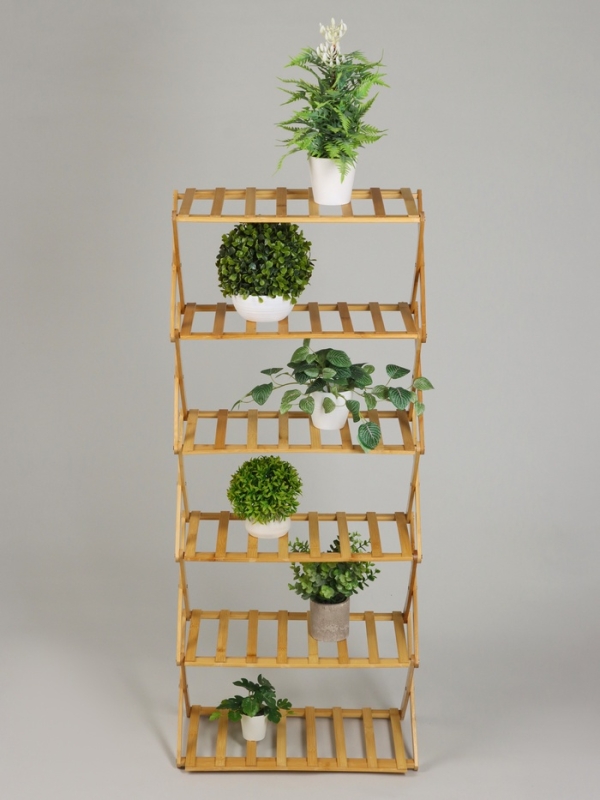 Подставка для цветов Greengo, 6 полок, 50 × 25 × 110 см, напольная, бамбук Подставка для цветов Greengo, 6 полок, 50 × 25 × 110 см, напольная, бамбук