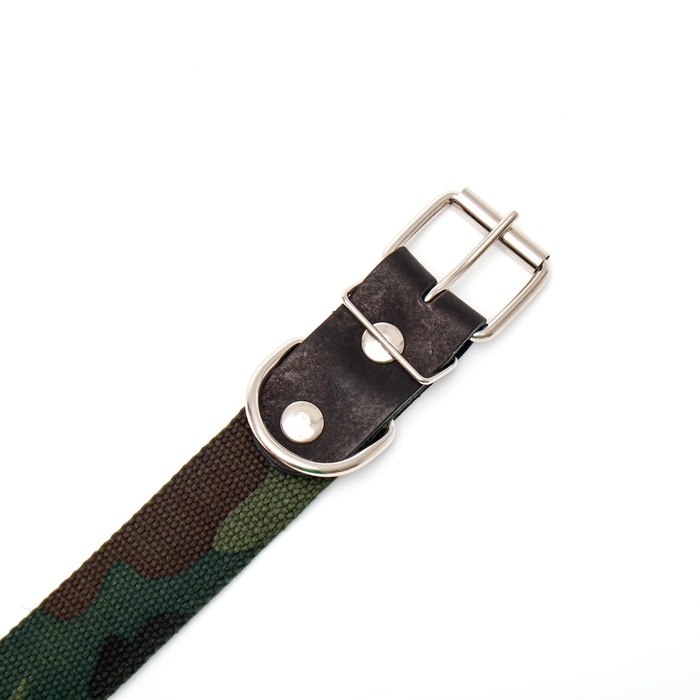 Ошейник брезентовый однослойный Ошейник брезентовый однослойный "Камуфляж", 72 х 3,5 см, ОШ 45-60 см