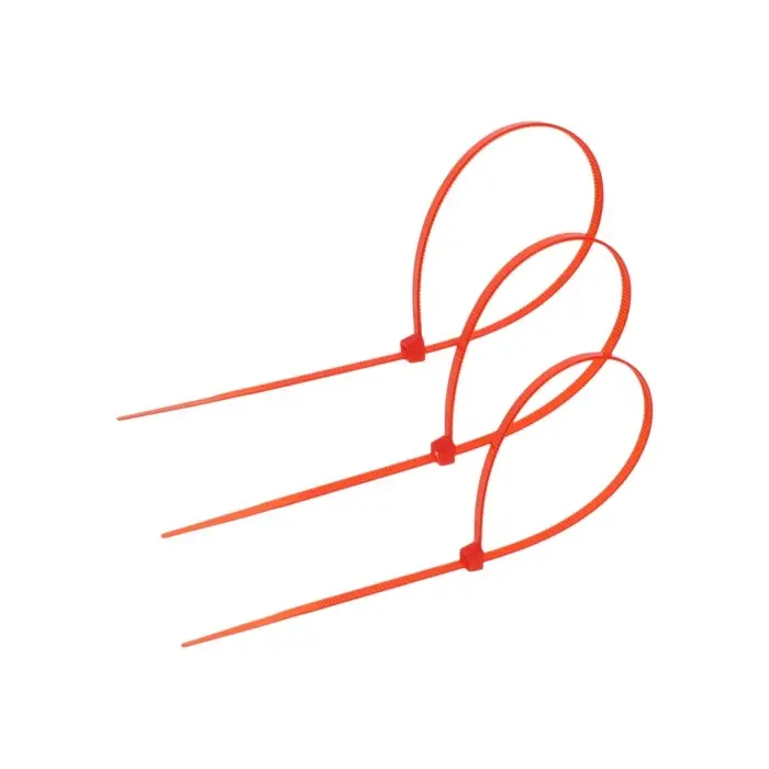 Хомут нейлоновый для стяжки, ТУНДРА, 3.6×250 мм, красный, 25 шт.