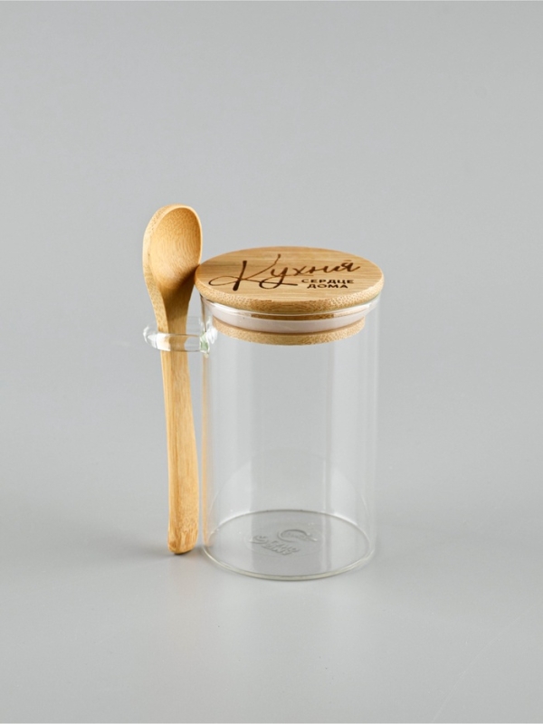 Банка для хранения с ложкой "Кухня", 300 мл