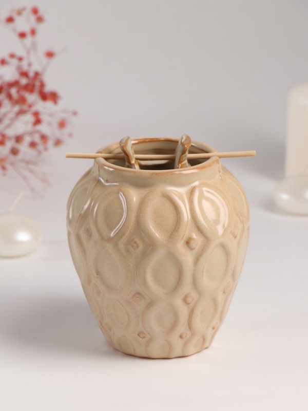 Аромалампа керамика Аромалампа керамика "Кувшин" бежевая 9х9х11 см