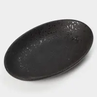 Набор аксессуаров для ванной комнаты Доляна &laquo;Венера&raquo;, 3 предмета, дозатор 350 мл, мыльница, стакан, чёрный