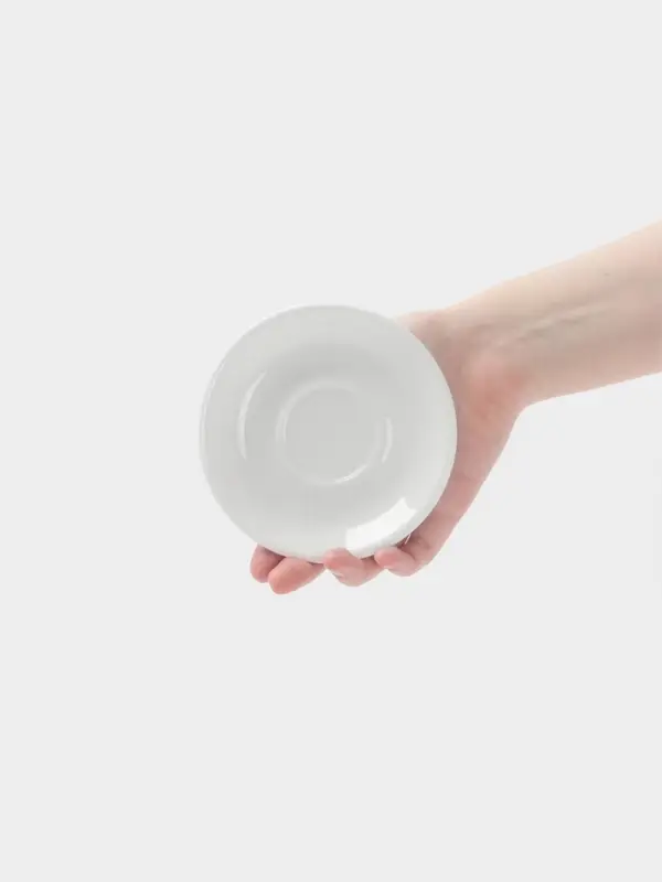 Блюдце Hanna Kn&ouml;vell, d=12 см, к чашке 80 мл штабелируемой, фарфор, белое