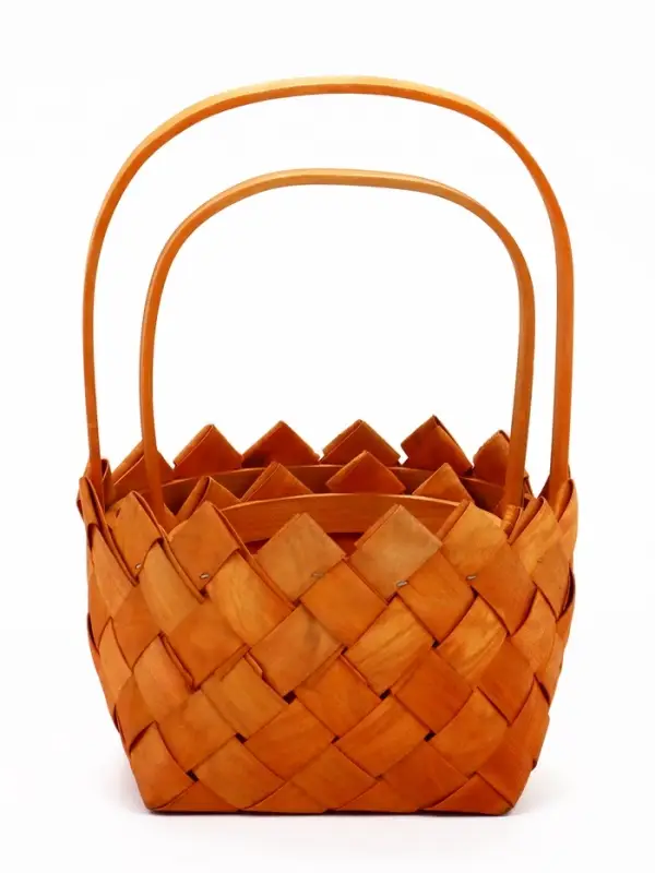 Набор корзин плетёных, 2 шт., 20&times;20&times;12 см, 16&times;16&times;10 см, ива, натуральный цвет