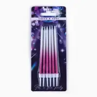 Свечи для торта Make a wish, 6 шт., 13&times;0.5 см