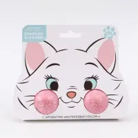 Бомбочки для ванны детские, 2&times;40 г, аромат малиновый кексик, Кошечка