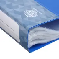 Папка с 100 вкладышами А4, 700 мкм, Calligrata, карман на корешке, синяя