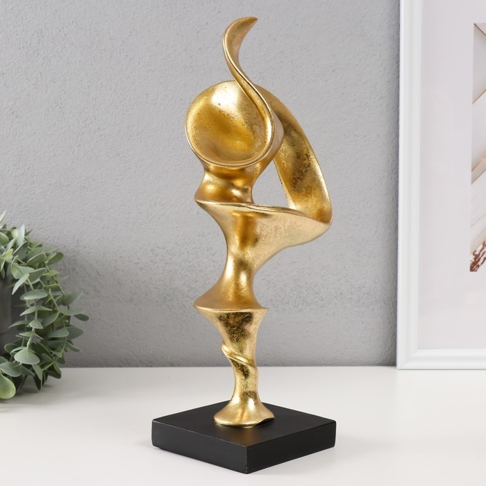 Сувенир полистоун  Сувенир полистоун "Абстракция. Всполохи огня" золото 17,5х10х33 см