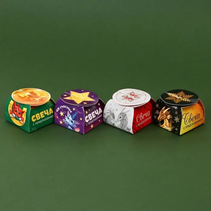 Свеча чайная &laquo;Новогодняя&raquo;, d = 4 см, МИКС