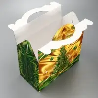 Подарочная новогодняя коробка «Праздничный шелк» в зеленом, 25×12×24 см Подарочная новогодняя коробка «Праздничный шелк» в зеленом, 25×12×24 см