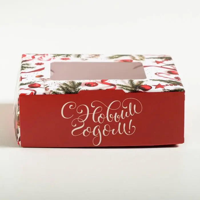 Коробка складная «С Новым годом», 10 х 8 х 3.5 см Коробка складная «С Новым годом», 10 х 8 х 3.5 см