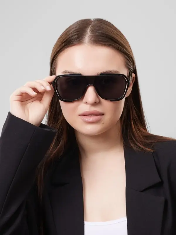 Очки солнцезащитные &laquo;OneSun. Маска&raquo;, uv 400, линза 4.5&times;5.8 см, чёрный