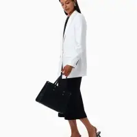 Сумка женская тоут TEXTURA на молнии, с кошельком, 30&times;10&times;24 см, чёрный