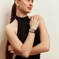Браслет кожа &laquo;Помпеи&raquo; стразы, бело-чёрный в золоте, 21 см