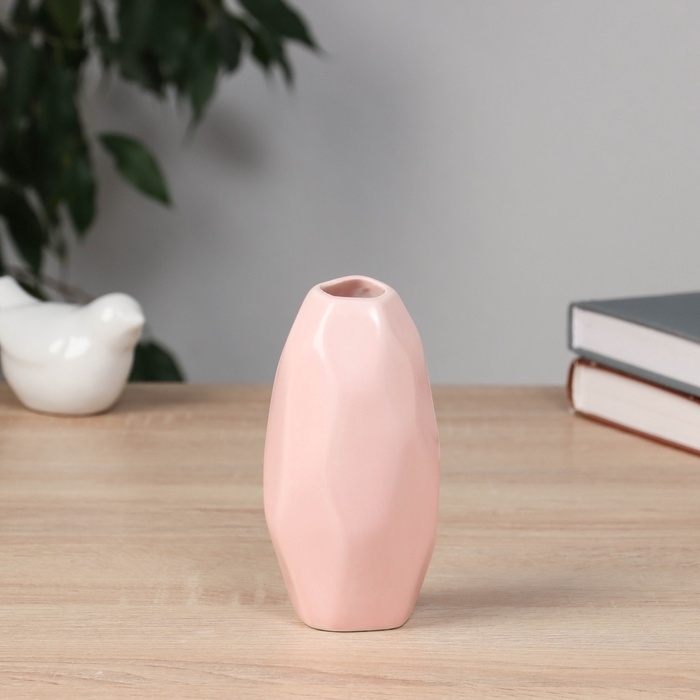 Ваза керамика настольная Ваза керамика настольная "Авиталь галант" 12,5х5 см, розовый
