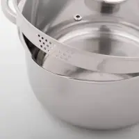 Кастрюля Magistro Klimena, 4.6 л, слив для воды, капсульное дно, индукция, нержавеющая сталь, AISI - 201, хромированная