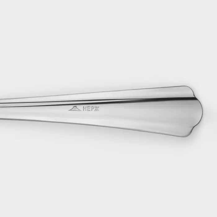 Вилка столовая, длина 19.8 см, толщина 1.2 мм, упрощённой обработки, нержавеющая сталь, серебристая