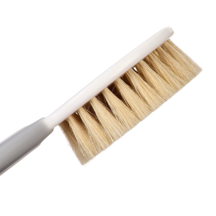 Набор детский для ухода за волосами M&B: расческа и щетка с натуральной щетиной , белый/серый Набор детский для ухода за волосами M&B: расческа и щетка с натуральной щетиной , белый/серый