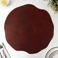 Салфетка сервировочная на стол &laquo;Спил&raquo;, 38&times;39 см, коричневая