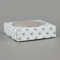 Коробка подарочная самосборная с окном &laquo;Бант&raquo;, 11.5&times;11.5&times;3 см