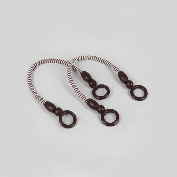 Ручки для сумки, 2 шт, вощёный шнур, 46 × 4,5 см, цвет коричневый Ручки для сумки, 2 шт, вощёный шнур, 46 × 4,5 см, цвет коричневый