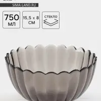 Салатник Magistro Buenos, 750 мл, 15.5&times;8 см, стекло, прозрачный