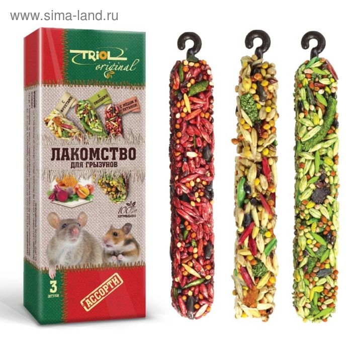Лакомство  Лакомство "Triol" для грызунов, ассорти, 75 г