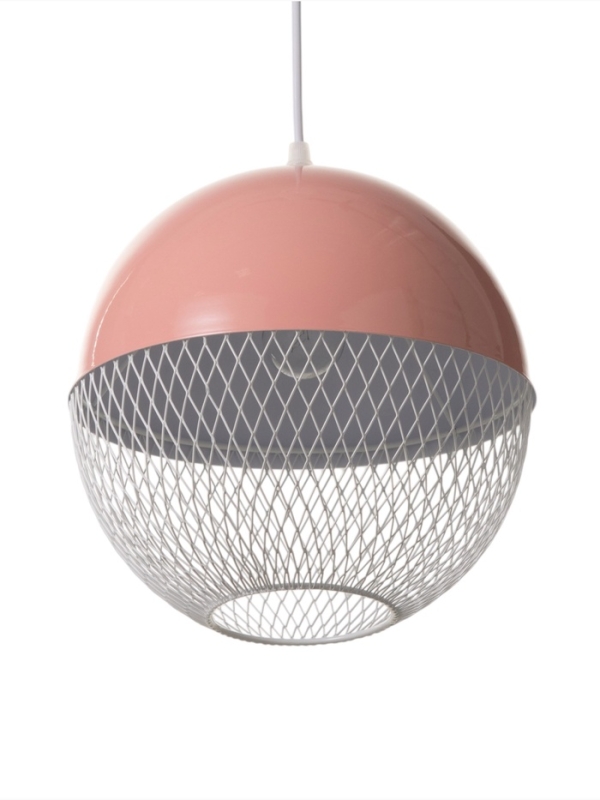 Светильник Lina 1х40Вт Е27 светло-розовый  26х26х32см