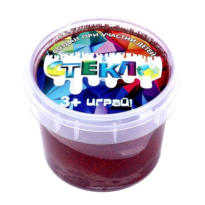 Слайм «Стекло» с красными блёстками, 90 г Слайм «Стекло» с красными блёстками, 90 г