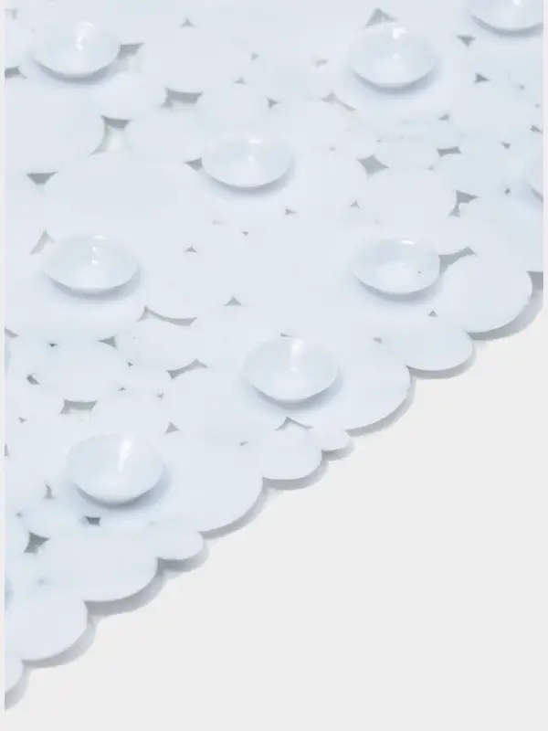 Коврик для ванной на присосках Доляна &laquo;Мрамор&raquo;, 65&times;32 см, белый