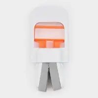 Мини швабра с насадкой ПВА с отжимом, насадка 14х3, серо-оранжевая