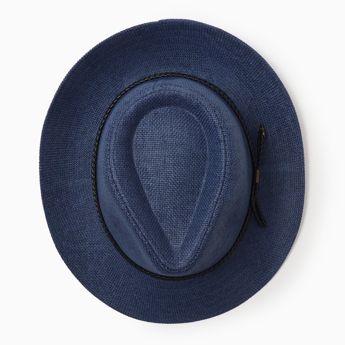 Шляпа мужская MINAKU, цвет синий, р-р 58