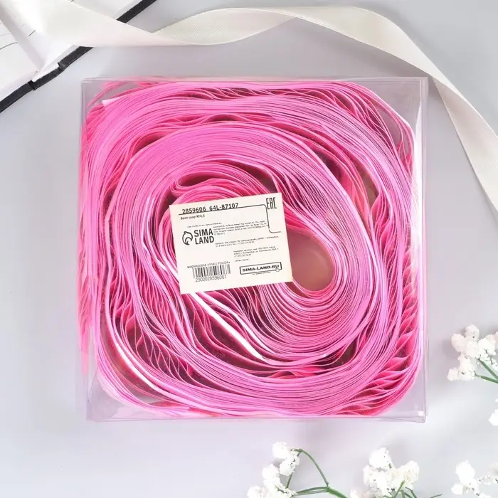 Бант - шар №4.5 три золотых полосы, ярко - розовый Бант - шар №4.5 три золотых полосы, ярко - розовый