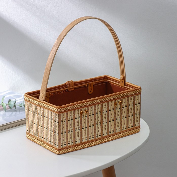 Корзина для хранения Доляна Nature, 24×13×11 см, бамбук Корзина для хранения Доляна Nature, 24×13×11 см, бамбук