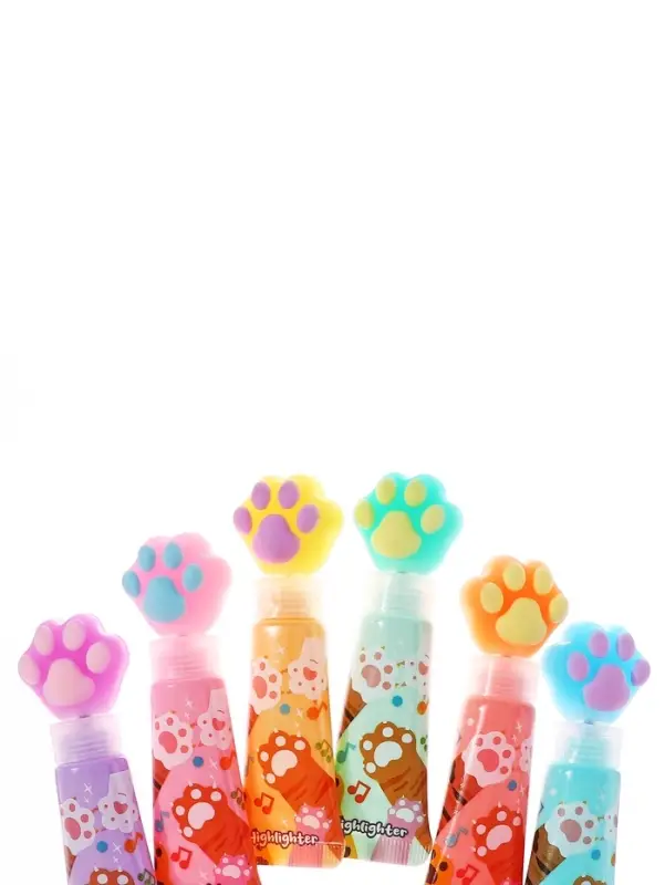 Маркер-текстовыделитель &laquo;Лапка&raquo;, скошенный наконечник, узел 5 мм, МИКС