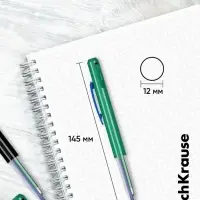 Ручка шариковая ErichKrause. Colorcross, автоматическая, 3-цветная, узел 0.7 мм