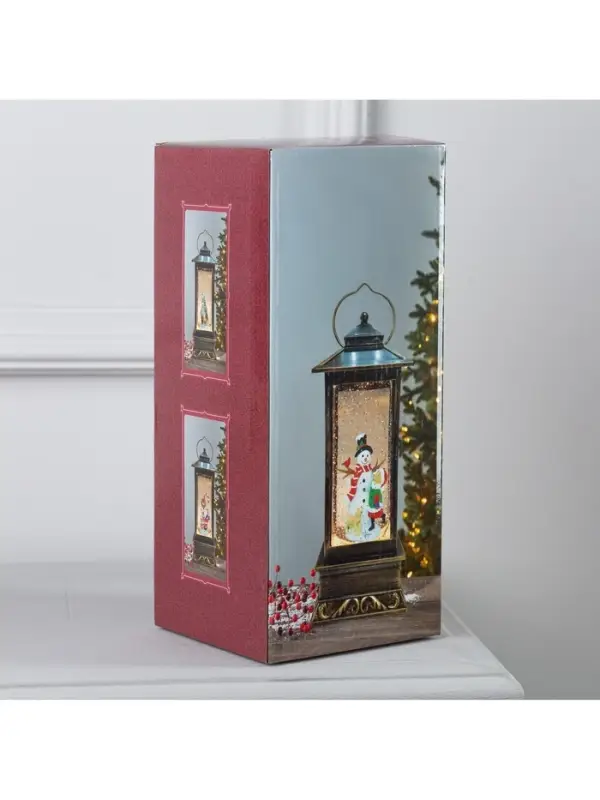 Светодиодная фигура &laquo;Девочка и снеговик&raquo; 10.5&times;27&times;10.5 см, пластик, от батареек ААх3, USB, свечение тёплое белое