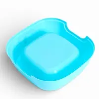 Миска, 700 мл, квадратная, пластик, голубая
