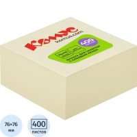 Стикеры КОМУС с клеев.краем Куб 76х76 желтый 400л